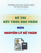 Đề thi kết thúc học phần môn Nguyên lý kế toán (Hệ CLC) mới nhất