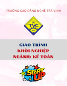 Giáo trình Khởi nghiệp Kế toán Cao đẳng: Trường Cao đẳng nghề Trà Vinh