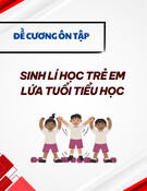 Đề cương ôn tập Sinh lí học trẻ em lứa tuổi tiểu học (chuẩn nhất)