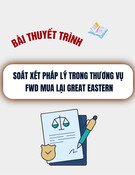 Soát xét pháp lý thương vụ FWD mua lại Great Eastern: Bài thuyết trình chi tiết
