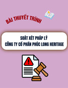 Soát xét pháp lý Công ty Cổ phần Phúc Long Heritage: Bài thuyết trình chi tiết