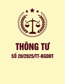 Thông tư 20/2025/TT-BGDĐT: [Mô tả chi tiết hoặc mục đích của thông tư]