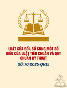 Luật số 70/2025/QH15: Sửa đổi, bổ sung Luật Tiêu chuẩn và Quy chuẩn kỹ thuật