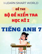 Bộ đề thi Tiếng Anh lớp 7 học kì 1 i - Learn Smart World - Có đáp án