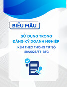 Mẫu đơn Thu Hồi Giấy Tờ Đăng Ký Doanh Nghiệp chuẩn nhất