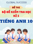 Bộ đề thi Tiếng Anh 10 kì 1 Global success có đáp án