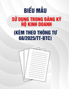 Mẫu Giấy đề nghị đăng ký hộ kinh doanh (Kèm Thông tư 68/2025/TT-BTC) chuẩn nhất