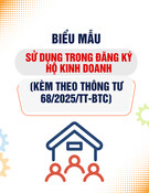 Mẫu Thông báo yêu cầu hộ kinh doanh tạm ngừng kinh doanh ngành nghề có điều kiện (Thông tư 68/2025/TT-BTC)