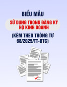 Mẫu Thông báo yêu cầu hộ kinh doanh báo cáo tuân thủ quy định (Kèm Thông tư 68/2025/TT-BTC)