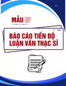 Mẫu Báo Cáo Tiến Độ Nghiên Cứu Chuyên Đề & Luận Văn Thạc Sĩ: Chuẩn, Mới Nhất