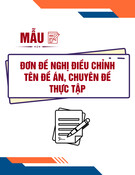 Mẫu Đơn Đề Nghị Điều Chỉnh Đề Án & Chuyên Đề Thực Tập [Mới Nhất]