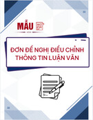 Mẫu Đơn Đề Nghị Điều Chỉnh Đề Tài: Hướng Dẫn Chi Tiết, Chuẩn Nhất