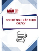 Mẫu Đơn Đề Nghị Xác Thực Chữ Ký mới nhất: Thủ tục và Mẫu chuẩn