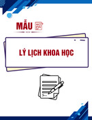 Mẫu lý lịch khoa học chi tiết: Hướng dẫn điền chuẩn nhất