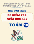 Đề thi giữa học kì 1 Toán lớp 10 năm 2025-2026 - THPT Đào Duy Từ, Thanh Hóa
