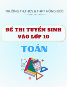 Đề thi Toán vào lớp 10 năm 2025-2026 - Trường TH,THCS & THPT Hồng Đức