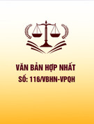 Văn bản hợp nhất 116/VBHN-VPQH mới nhất