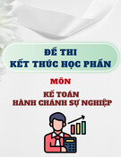 Đề thi kết thúc học phần môn Kế toán hành chính sự nghiệp