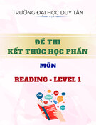 Đề thi Reading-Level 1 năm 2022-2023: Đề thi kết thúc học phần