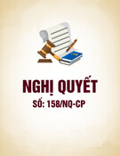 Nghị quyết số 158/NQ-CP