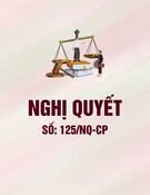 Nghị quyết số 125/NQ-CP