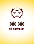 Báo cáo số 300/BC-CP
