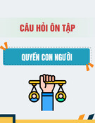 Câu hỏi ôn tập môn Quyền con người