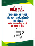 Mẫu Giấy chứng nhận đăng ký hợp tác xã chuẩn nhất