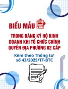 Mẫu Giấy đề nghị cấp lại Giấy chứng nhận đăng ký hộ kinh doanh (Kèm Thông tư 43/2025/TT-BTC)