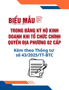 Mẫu Quyết định hủy bỏ nội dung đăng ký thay đổi nội dung đăng ký hộ kinh doanh (Thông tư 43/2025/TT-BTC)