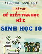 Bộ Đề Thi Học Kì 1 Sinh Học 10 - Chân Trời Sáng Tạo