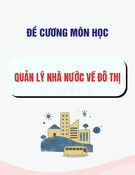 Đề cương môn học Quản lý nhà nước về đô thị