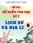 Đề Thi Học Kì 1 Lịch Sử Và Địa Lí 6 - Kết Nối Tri Thức