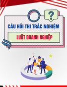 Câu hỏi thi trắc nghiệm môn Luật Doanh nghiệp kèm phương án trả lời