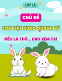 Giáo án mầm non: Con vật xung quanh bé (mới nhất)