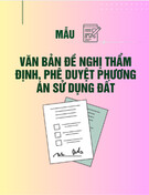 Mẫu văn bản đề nghị thẩm định, phê duyệt phương án sử dụng đất chuẩn nhất