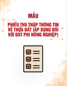 Mẫu Phiếu Thu Thập Thông Tin Thửa Đất (Áp Dụng Cho Đất Phi Nông Nghiệp)