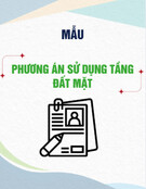 Mẫu Phương án sử dụng tầng đất mặt [chuẩn nhất]