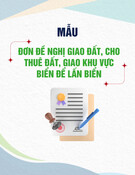 Mẫu đơn đề nghị giao đất, cho thuê đất, giao khu vực biển để lấn biển chuẩn nhất