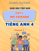Giải Bài Tập SGK Unit 1 My friends - Lesson 1 - Tiếng Anh 4 - Global Success