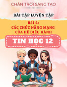 Bài tập luyện tập Bài 4 Tin Học 12 Chân Trời Sáng Tạo: Các chức năng mạng của hệ điều hành
