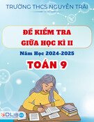 Đề Thi Giữa Học Kì II Năm 2024-2025 - Toán 9 - Trường THCS Nguyễn Trãi (Có ma trận, đáp án chi tiết)