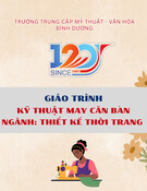 Giáo trình Kỹ thuật may căn bản Thiết kế thời trang Trung cấp - Trường Trung cấp Mỹ thuật - Văn hóa Bình Dương