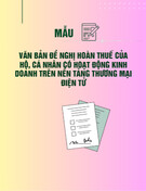 Mẫu văn bản đề nghị hoàn thuế chuẩn nhất cho hộ, cá nhân kinh doanh trên nền tảng thương mại điện tử