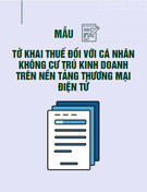 Mẫu tờ khai thuế chuẩn nhất cho cá nhân không cư trú kinh doanh trên nền tảng thương mại điện tử