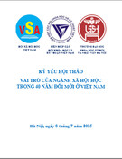 Kỷ yếu hội thảo: Vai trò của ngành xã hội học trong 40 năm đổi mới ở Việt Nam