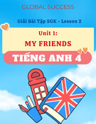 Giải Bài Tập SGK Tiếng Anh 4 Unit 1: My Friends - Lesson 2 (Global Success)