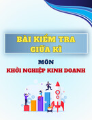 Bài kiểm tra giữa kì môn Khởi nghiệp kinh doanh