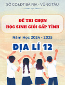 Đề Thi Học Sinh Giỏi THPT Môn Địa Lí 12 Tỉnh Bà Rịa Vũng Tàu Năm Học 2024 – 2025
