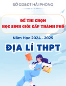 Đề minh họa thi HSG Địa lí THPT năm 2024 – 2025 sở GD&ĐT Hải Phòng